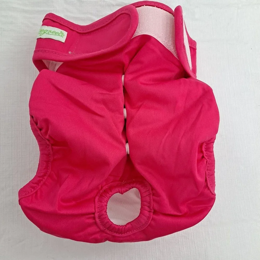 Dog Diaper Hot Pink Washable snap back LARGE